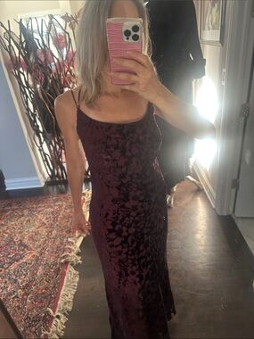 Y2K BURNOUT MAXI GOWN RAT BOA STYLE